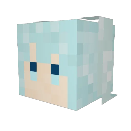 KOTOSHIROSAMA Minecraft avatar head, 3D render