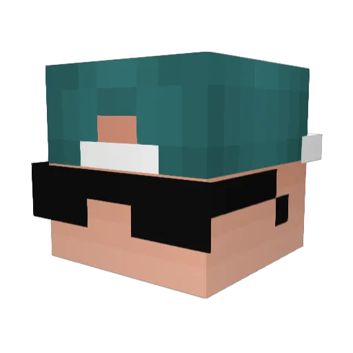 KOUDJACK Minecraft avatar head, 3D render