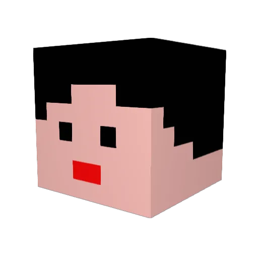 KOUHIROKI Minecraft avatar head, 3D render