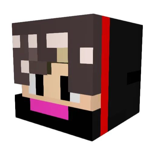KOV1NO Minecraft avatar head, 3D render