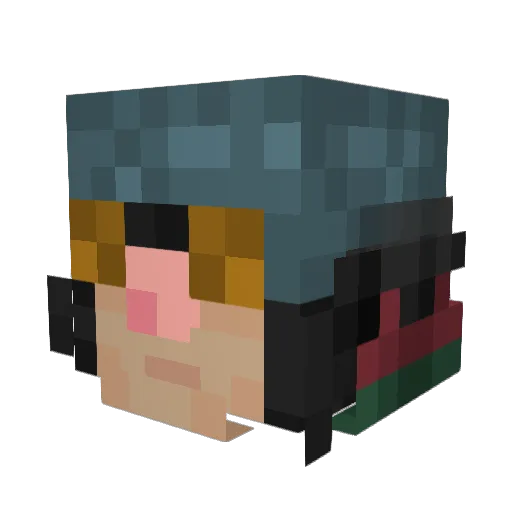 KOWOOZAN Minecraft avatar head, 3D render