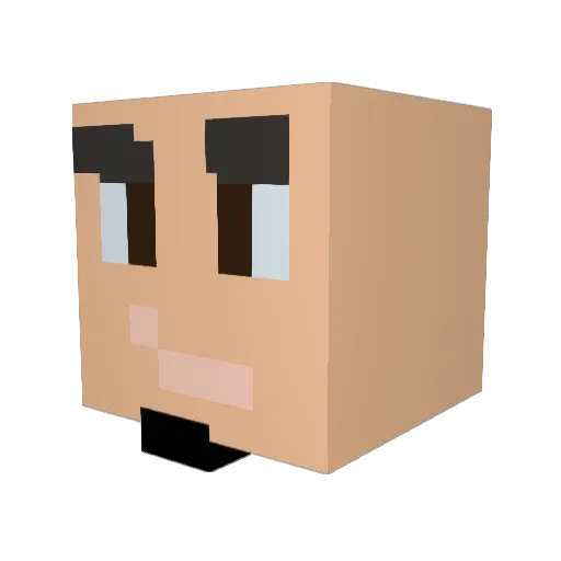KOZMOZ_ Minecraft avatar head, 3D render