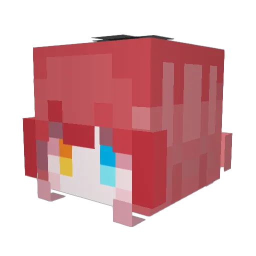 KO_SATO Minecraft avatar head, 3D render