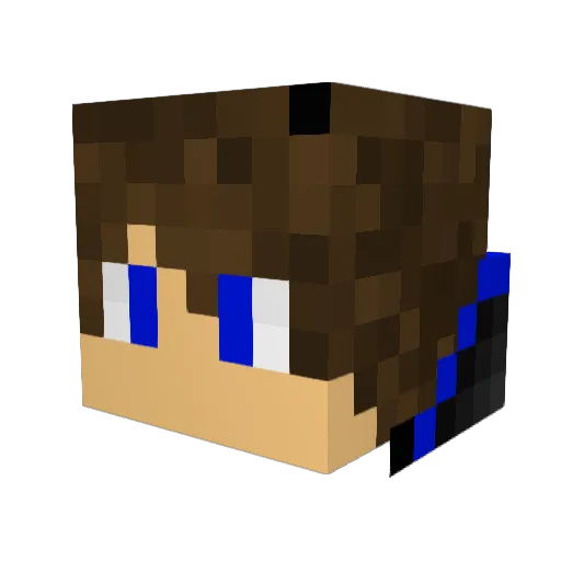 KO_Trickster Minecraft avatar head, 3D render
