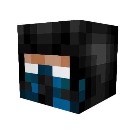 KPA_007 Minecraft avatar head, 3D render