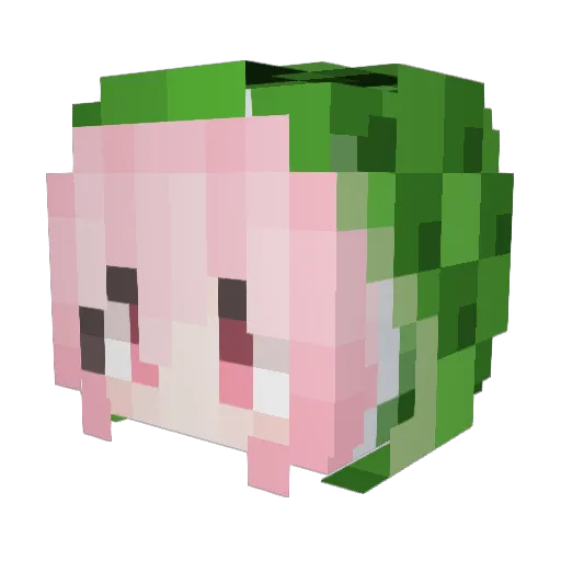 KPCL Minecraft avatar head, 3D render