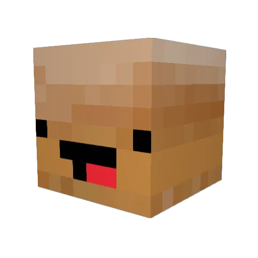 KPDonut Minecraft avatar head, 3D render