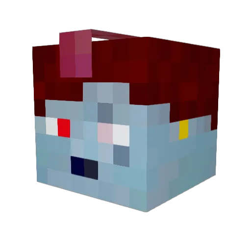 KPEC Minecraft avatar head, 3D render
