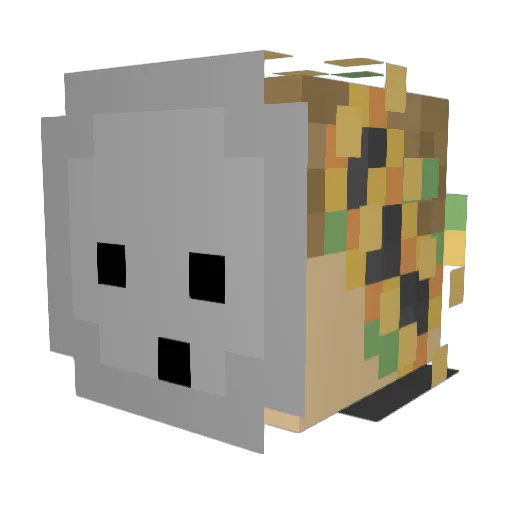 KPJHypnotic Minecraft avatar head, 3D render