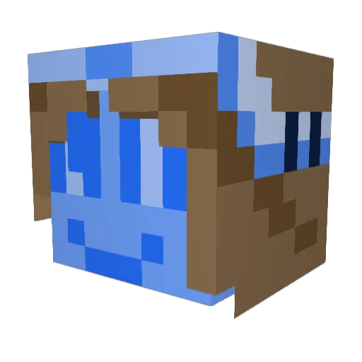 KPOPK Minecraft avatar head, 3D render