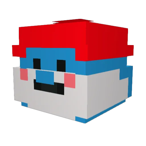 KPROSSS Minecraft avatar head, 3D render