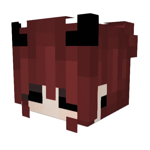 KPUUUK Minecraft avatar head, 3D render