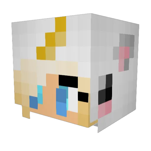 KP_theUnicorn Minecraft avatar head, 3D render