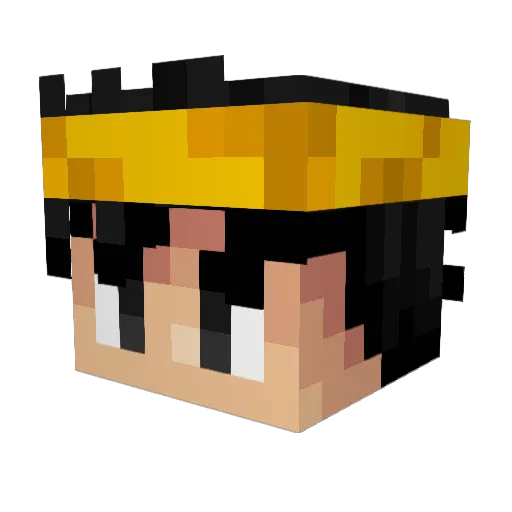 KPbIK Minecraft avatar head, 3D render