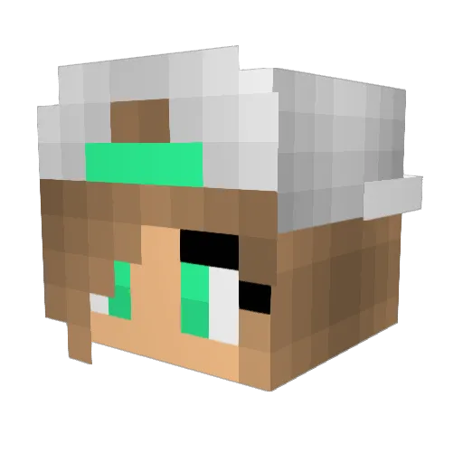 KPgirls Minecraft avatar head, 3D render