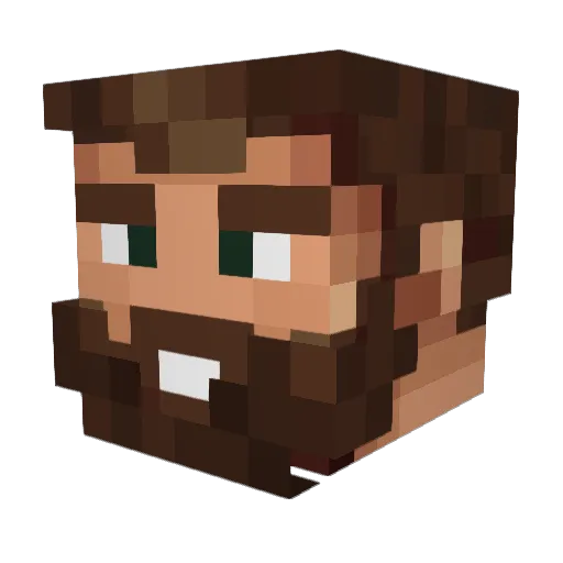 KPic_ Minecraft avatar head, 3D render