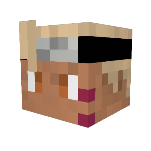 KPisRude Minecraft avatar head, 3D render