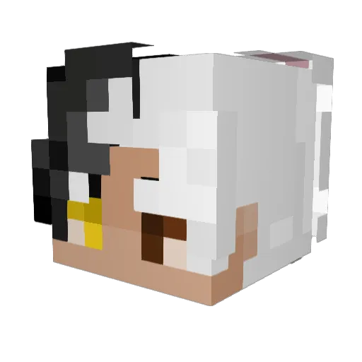 KPowdery Minecraft avatar head, 3D render