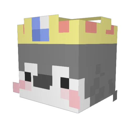 KPuffin Minecraft avatar head, 3D render