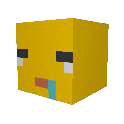 KQIITA Minecraft avatar head, 3D render