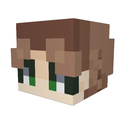 KQ_Kira Minecraft avatar head, 3D render