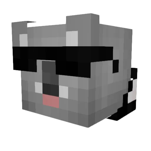 KR619 Minecraft avatar head, 3D render