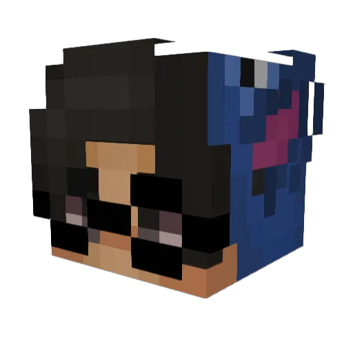 KRAAAAGH Minecraft avatar head, 3D render