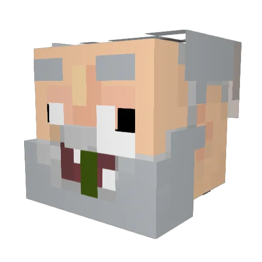 KRASNAL448 Minecraft avatar head, 3D render