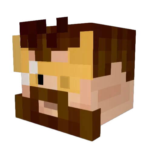 KRAVEROFF Minecraft avatar head, 3D render