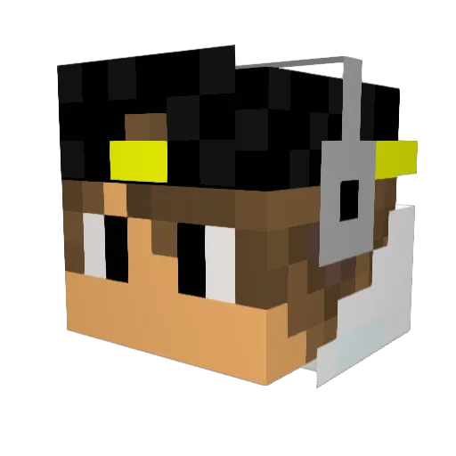 KRAWGAME Minecraft avatar head, 3D render