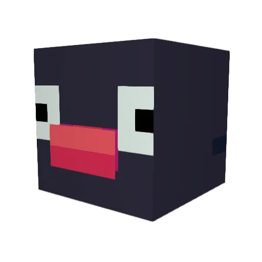 KRAWMANKAI Minecraft avatar head, 3D render