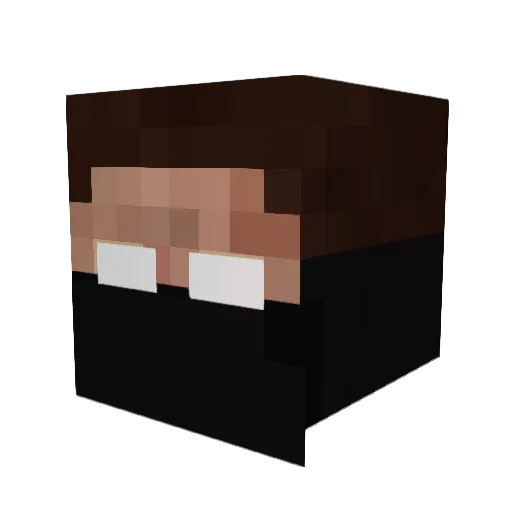 KRAZYKOLORS_7 Minecraft avatar head, 3D render