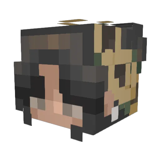 KRDcats Minecraft avatar head, 3D render