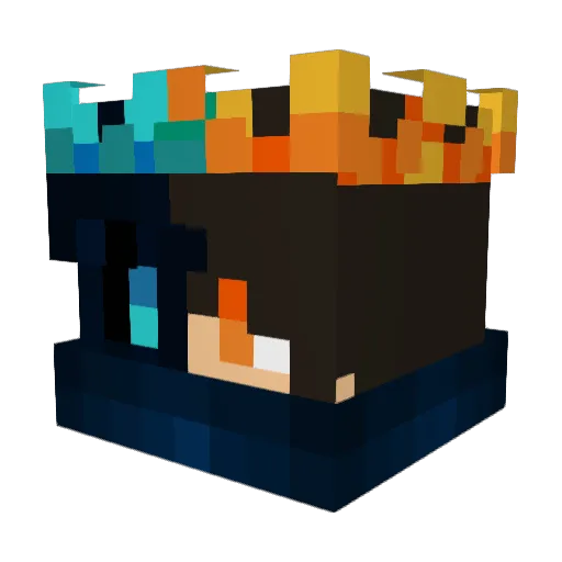 KREI5Y Minecraft avatar head, 3D render