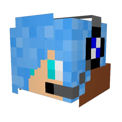 KRIPSTAR7 Minecraft avatar head, 3D render