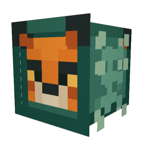 KRISISITO Minecraft avatar head, 3D render