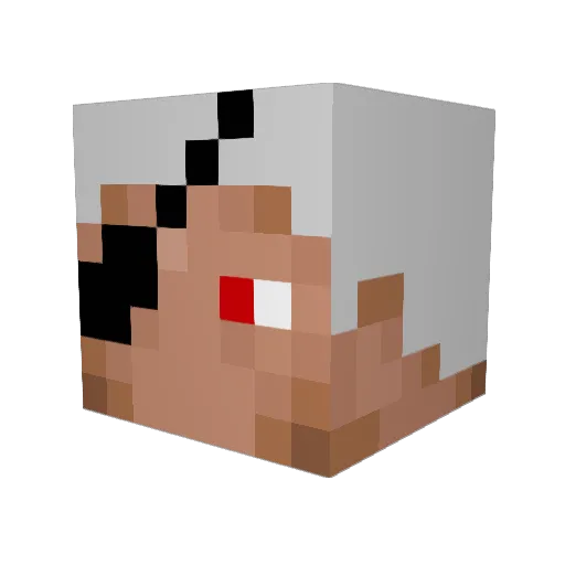 KRISTINN_20 Minecraft avatar head, 3D render