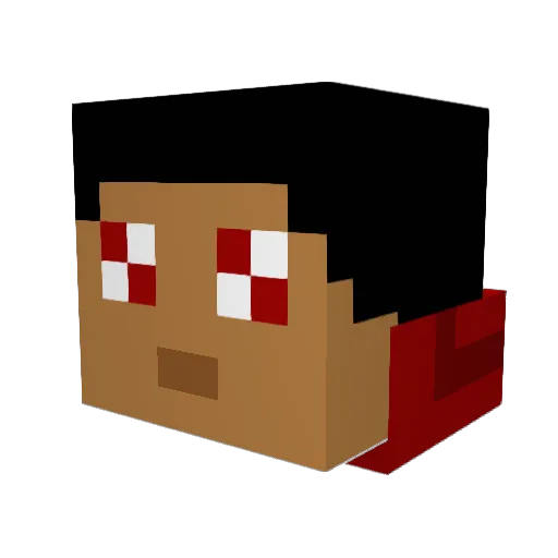 KRISTIYL Minecraft avatar head, 3D render
