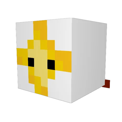 KRK1103 Minecraft avatar head, 3D render