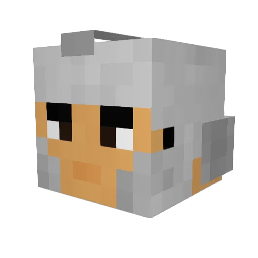 KRLMWD Minecraft avatar head, 3D render
