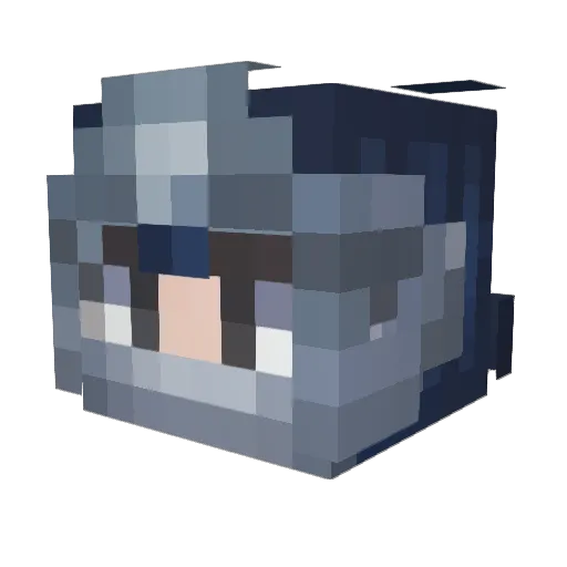 KRN3 Minecraft avatar head, 3D render