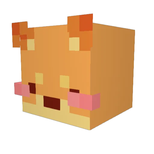 KRNRO Minecraft avatar head, 3D render