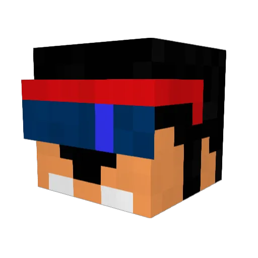 KRONALDO88 Minecraft avatar head, 3D render