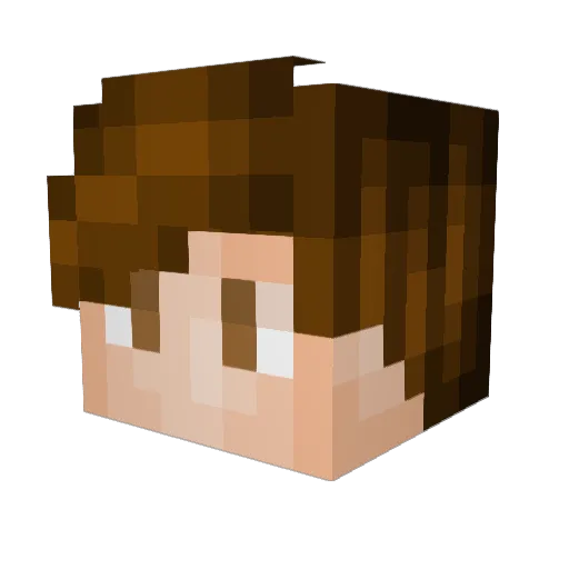 KRONTON Minecraft avatar head, 3D render