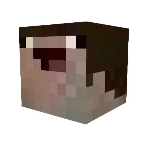 KRP27 Minecraft avatar head, 3D render