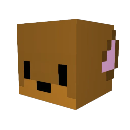 KRS44 Minecraft avatar head, 3D render