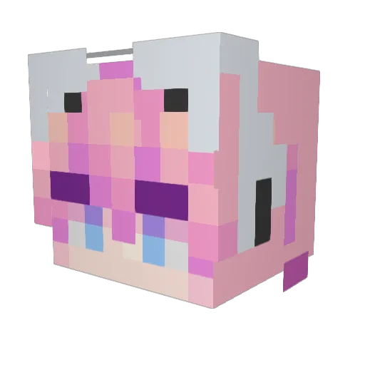 KRTNA Minecraft avatar head, 3D render