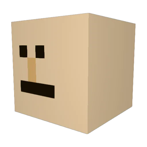 KRTPH Minecraft avatar head, 3D render
