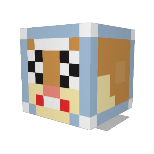 KRUSTY_KRABPIZZA Minecraft avatar head, 3D render