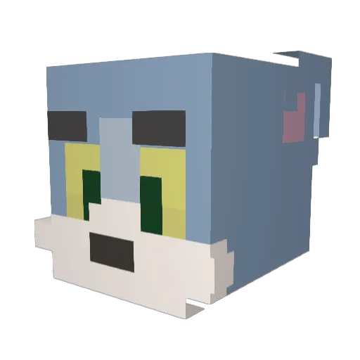 KR_CAND Minecraft avatar head, 3D render